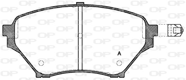 OPEN PARTS Комплект тормозных колодок, дисковый тормоз BPA0850.02